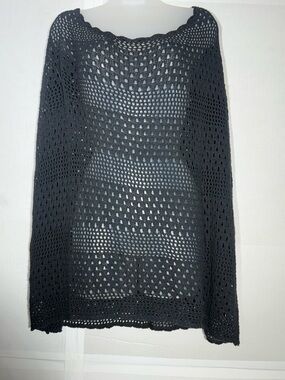 Aimage XL Swimsuit Cover Up Black Long Sleeve